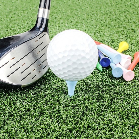 Dailygoods- Golf Tees 50 Stuks - Duurzaam Kunststof - Lange 73mm - Golf Accessoires - Rubber Kussen - Gemengde Kleuren — afbeelding 4