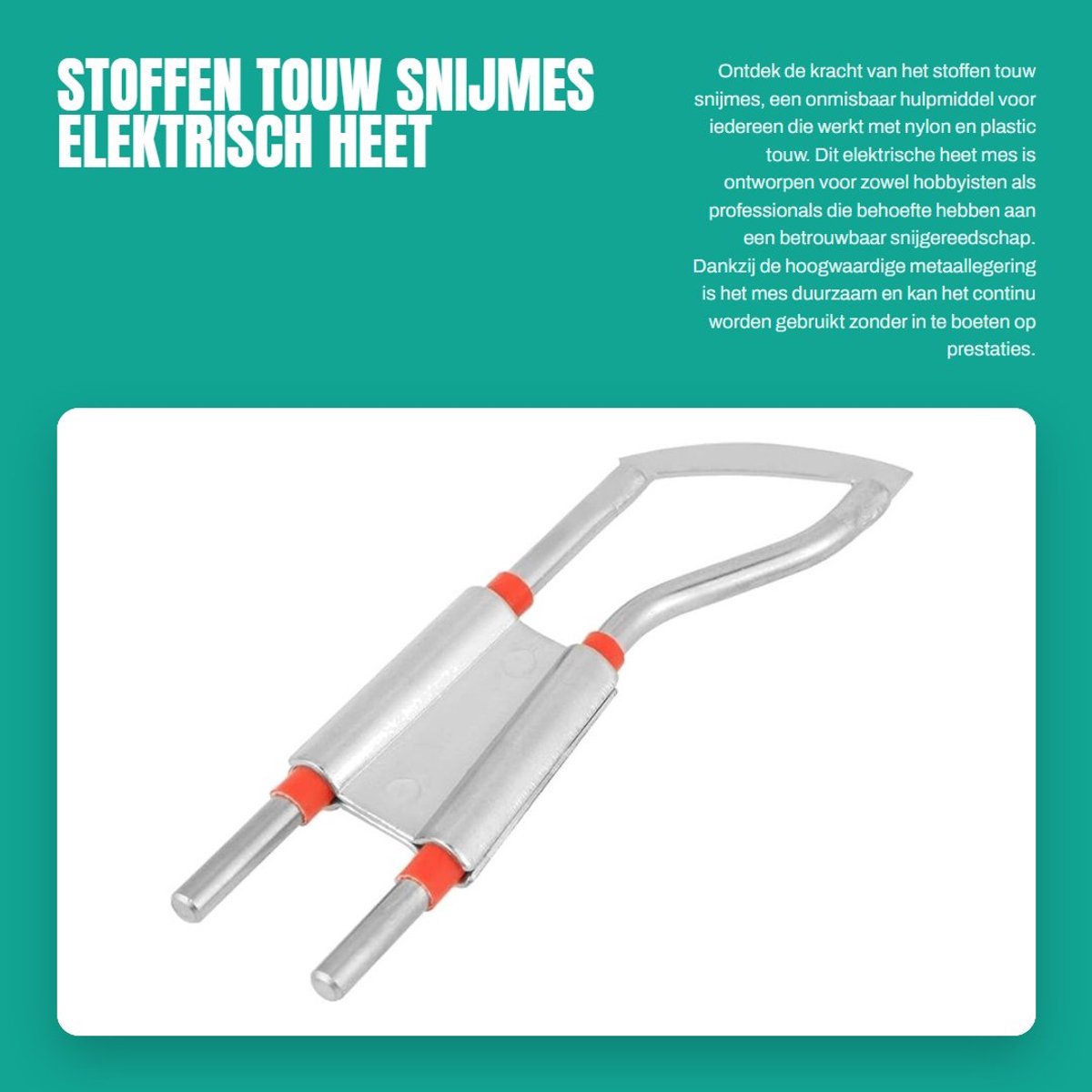 Dailygoods - Stoffen Touw Snijmes - Elektrisch Heet Mes - Duurzaam en Stevig - Voor Nylon en Plastic Touw - Hand Held Snijder - Geschikt voor KD-7-3,...