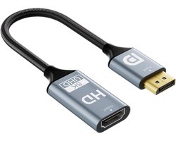 DP naar HDMI Adapter - DisplayPort Adapter - Hoge Resolutie Beeld - Unidirectionele Conversie - 8K 60Hz - Zwart