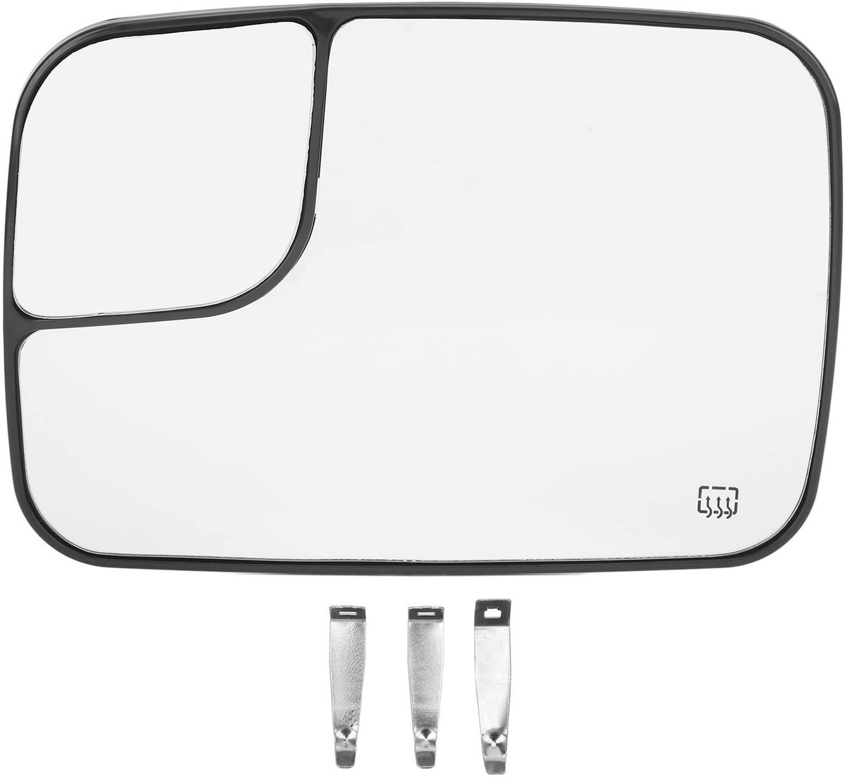 Dailygoods- Achteruitkijkspiegelglas Verwarmd - Dodehoekspiegel - Auto-achteruitkijkspiegelglas - Bestuurderszijde - Achterplaat - Compatibel met DODGE RAM 1500/2500/3500 2005-2009 - Spiegelglas