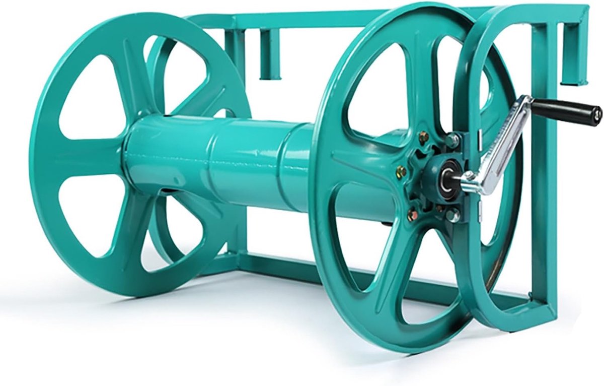 Metalen Slanghaspel - Slangopslag - Tuinonderhoud - Handslinger Bediening - 300m Capaciteit - Metaal