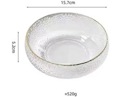 Glazen Kom - Mengkom Opbergkom - Ingrediënten Bereiden - Gemakkelijk Schoon - One Size - Transparant