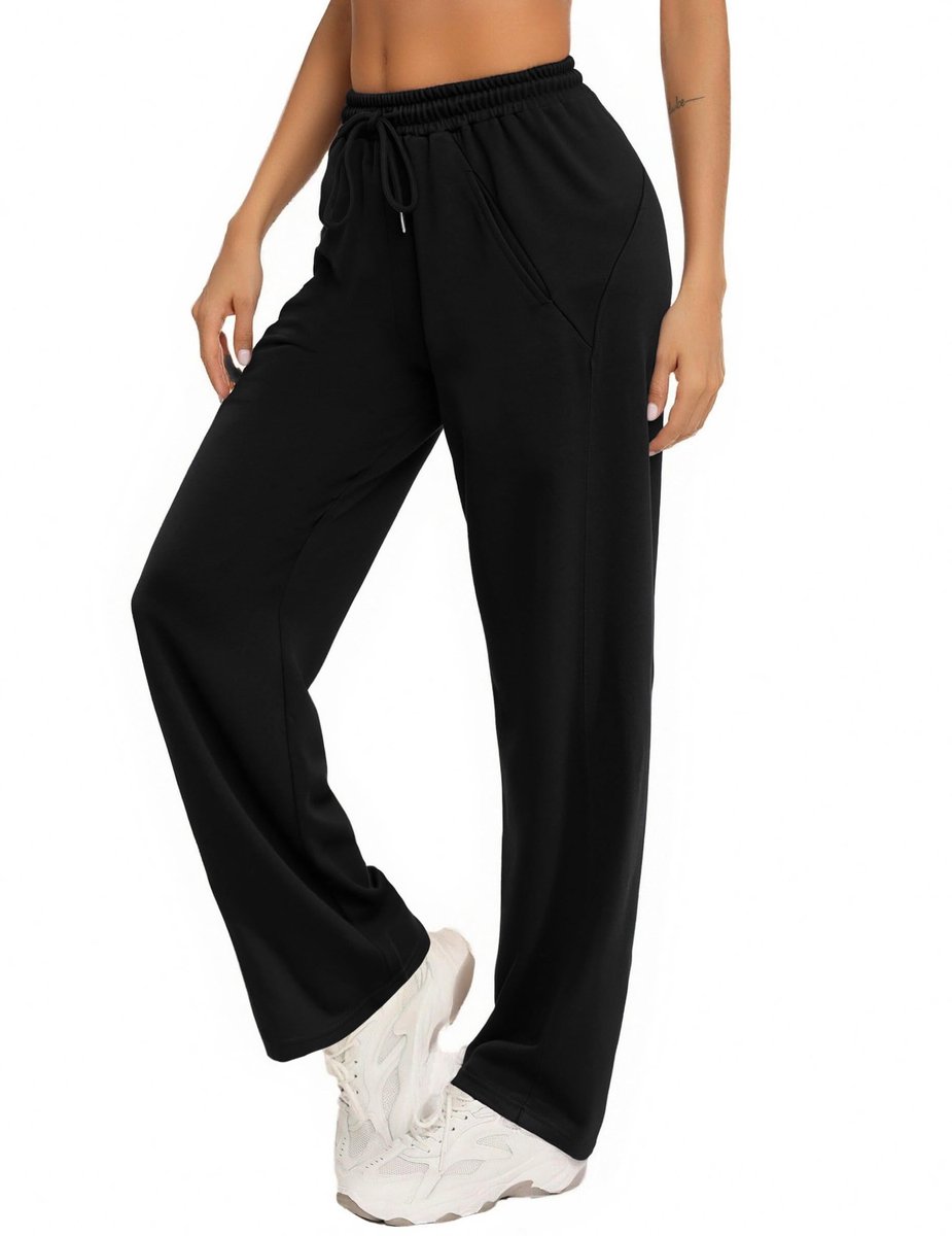 Dailygoods- Joggingbroek Dames - Katoenen Sportbroek - Rechte Pijpen - Elastische Tailleband - Ademend - Comfortabele Stof