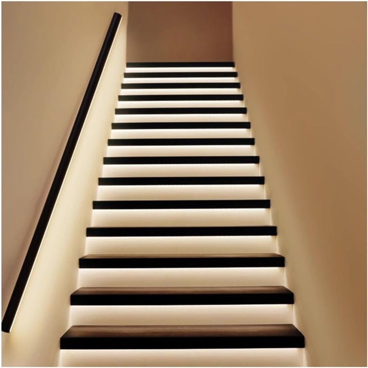 LED Trapleuning - Verlichte Leuning - Veilige Trappen - Met Bewegingssensor - Aluminium - Mat Zwart