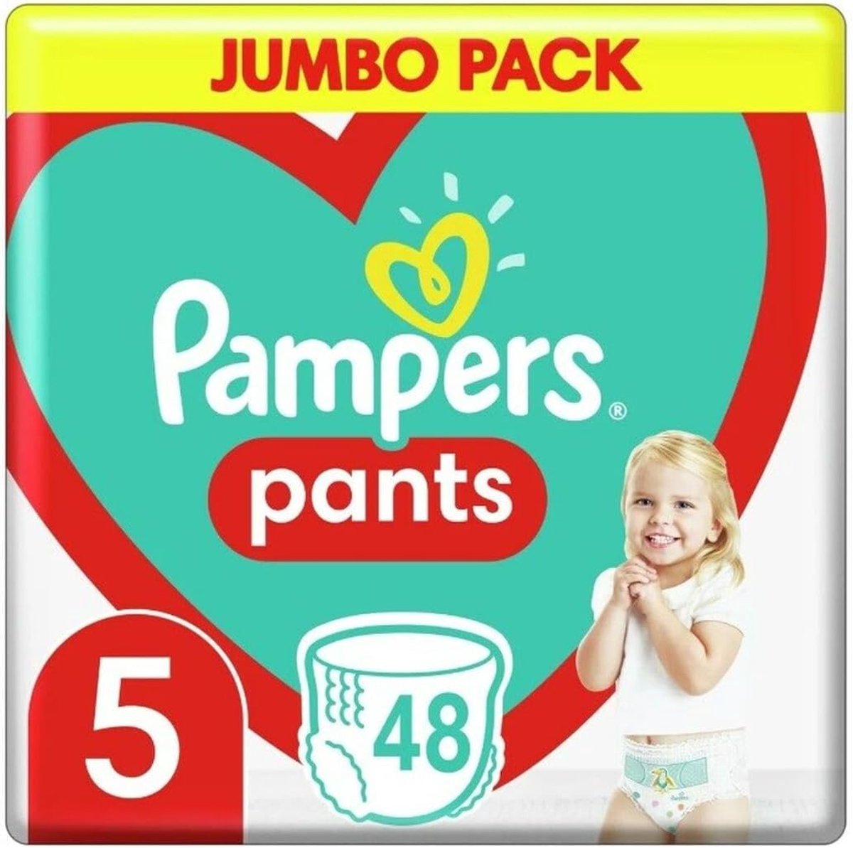 Luierbroekjes maat 5 - Baby luiers - Comfortabel verschonen - Tot 12 uur lekbescherming - 48 stuks - Wit