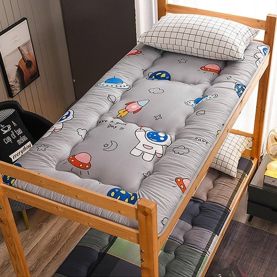 Futon Matras - Vloermat Opvouwbaar - Kamperen en Reizen - 4cm Dikke Vulling - 1.5*2.0m - Grijs — afbeelding 3