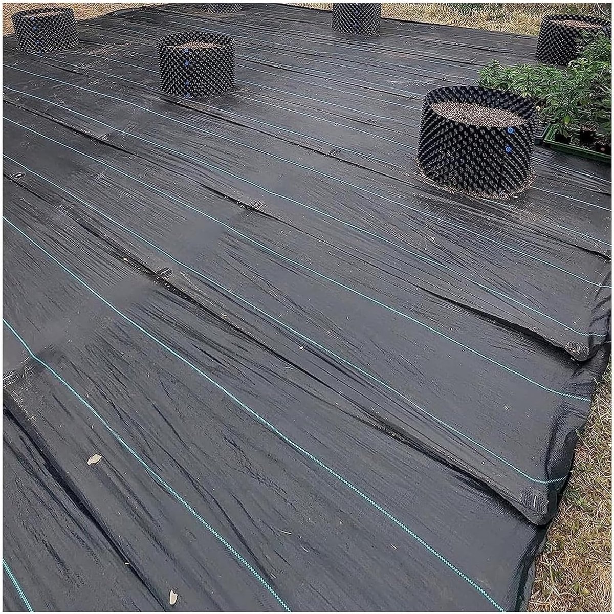 Onkruidbarrière stof - Onkruidmembraan Bodembedekking - Tuinonderhoud Bodembedekking - Doorlaatbare Weeftechnologie - 90 g/m² - Zwart