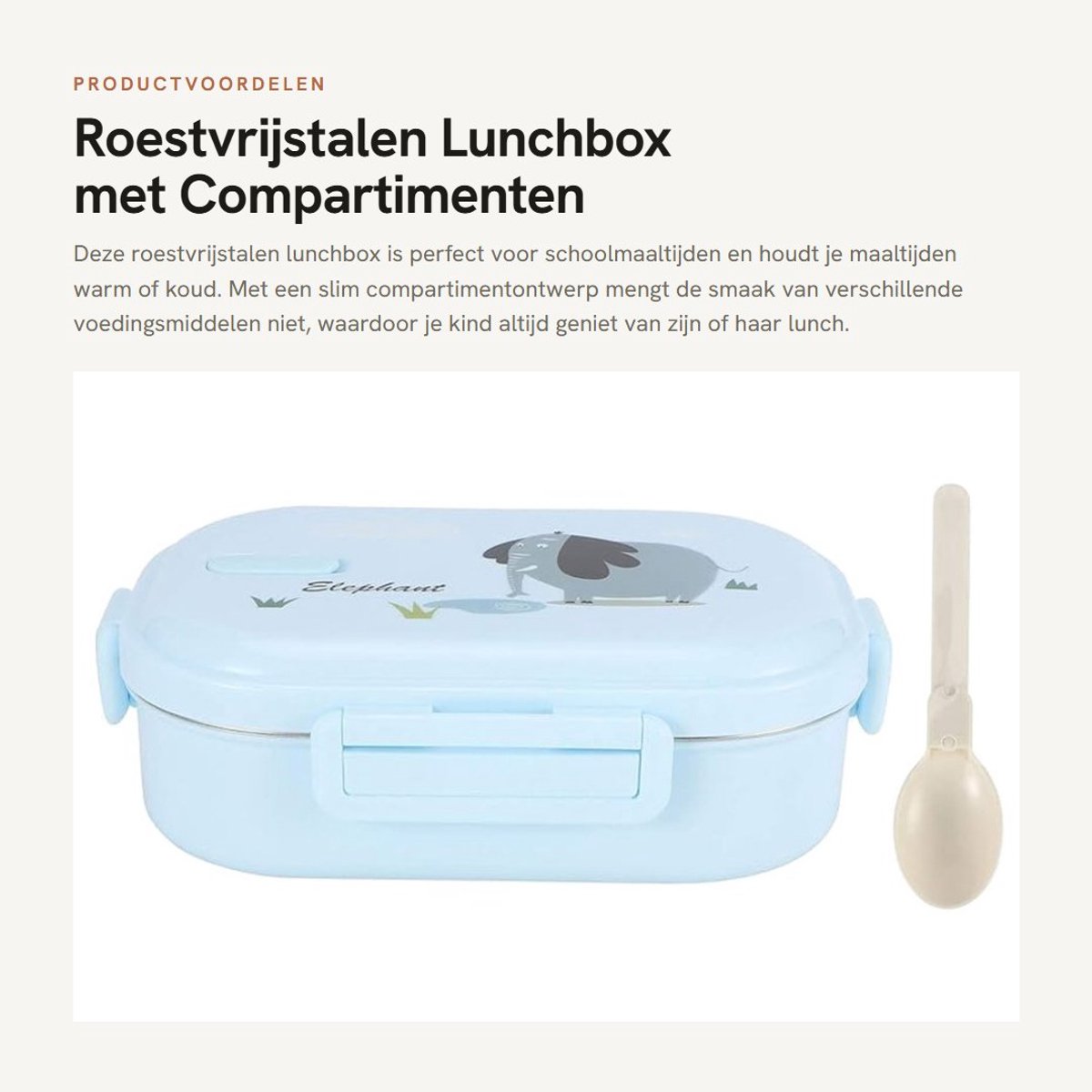 Dailygoods- Lunchbox Roestvrij Staal - Geïsoleerde Voedselcontainer - Antidrop Deksel - Lekdicht - Compartiment Ontwerp - Hygiënisch en Veilig