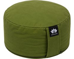 Om Namaste Meditatiekussen Rond – Olijfgroen – Pro Rondo - Groen