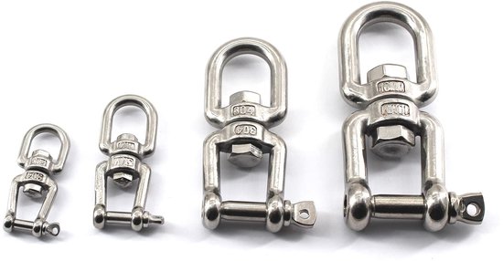 Cosensi - M6 Oog Haak - 360° Draaibaar - Sterk en Duurzaam - Ooghaak Verbinder - Geschikt voor Diverse Toepassingen - 4 Pack van Cosensi — afbeelding 3
