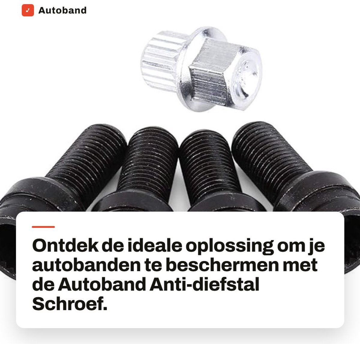 Dailygoods- Anti-diefstal Schroef M14 x 1,5mm - Wielbouten - Reserveonderdeel - Staal - Zwarte Zinkplating - Eenvoudige Installatie - Wielbout