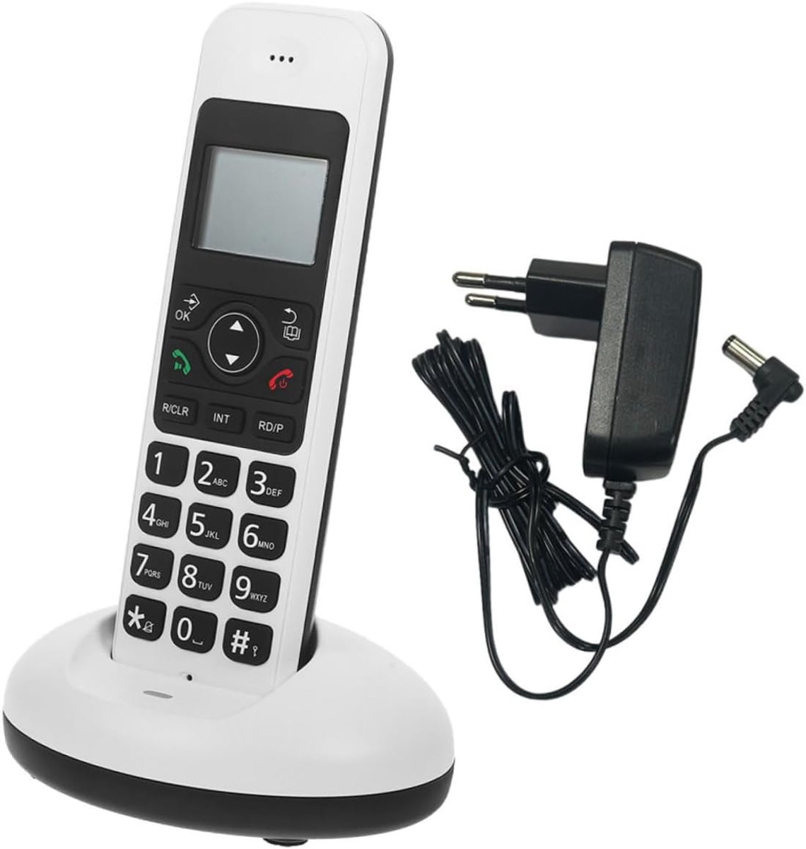 Draadloze Telefoon - Huistelefoon Vast - Communicatie Thuis - Grote Knoppen - 16.2 cm - Wit