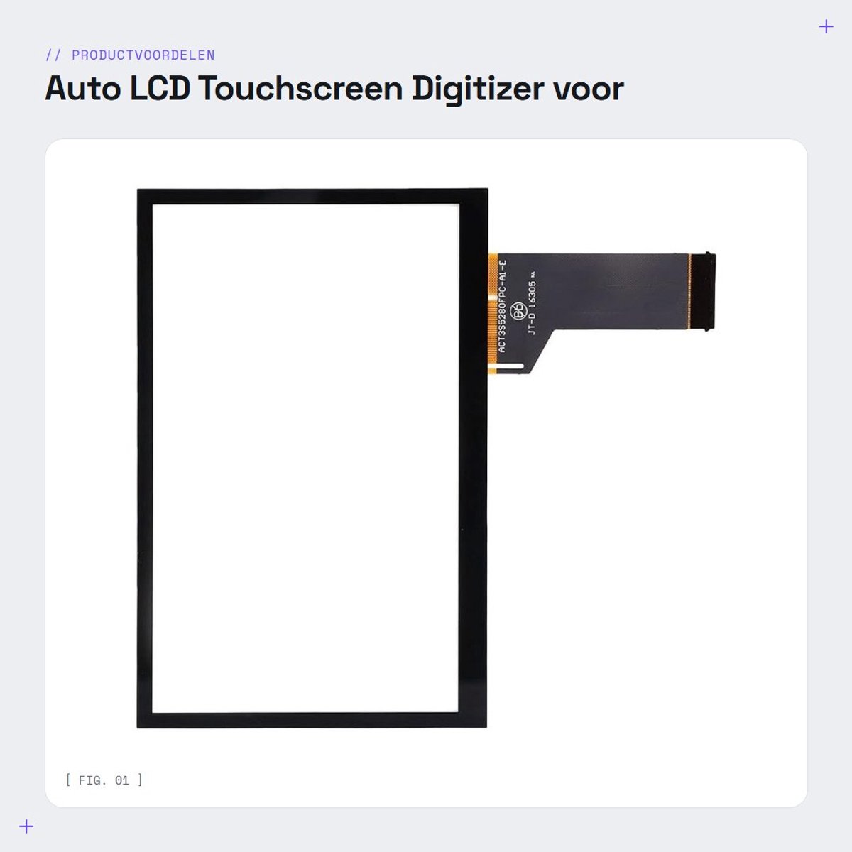 Dailygoods - Auto LCD Touchscreen Digitizer voor MIB