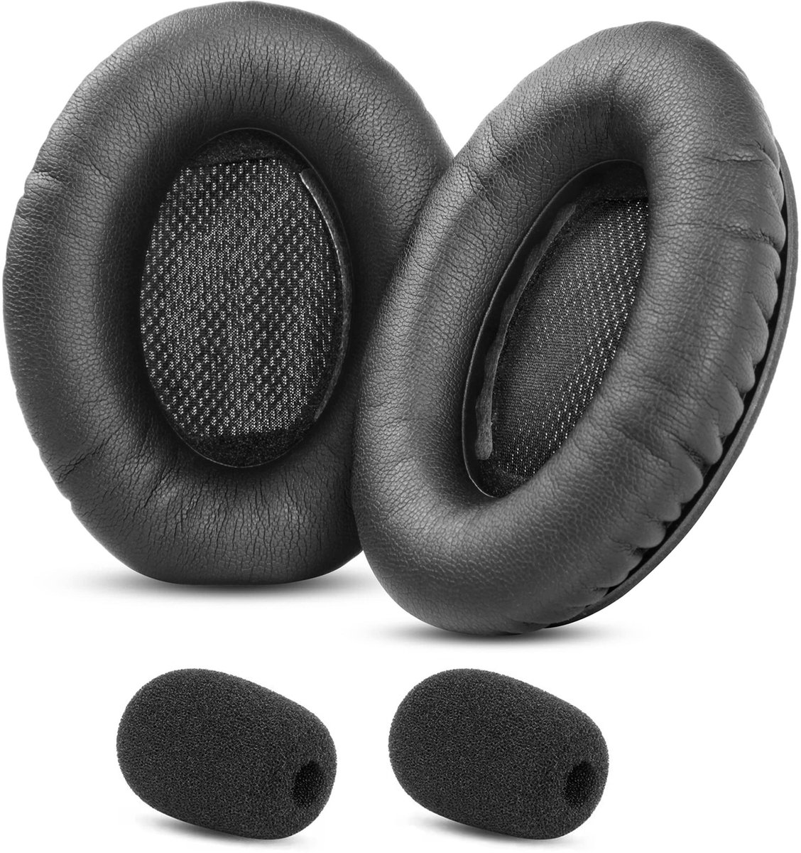 Dailygoods - Vervangende oorkussens Compatibel met Avantree Aria-serie hoofdtelefoon, Aria Pro, Aria Podio, Aria Me, Opera 35Hrs, AS90C, Aria 90B, Aria 8090T Headset Onderdelen Oorkussens (eiwitleer)