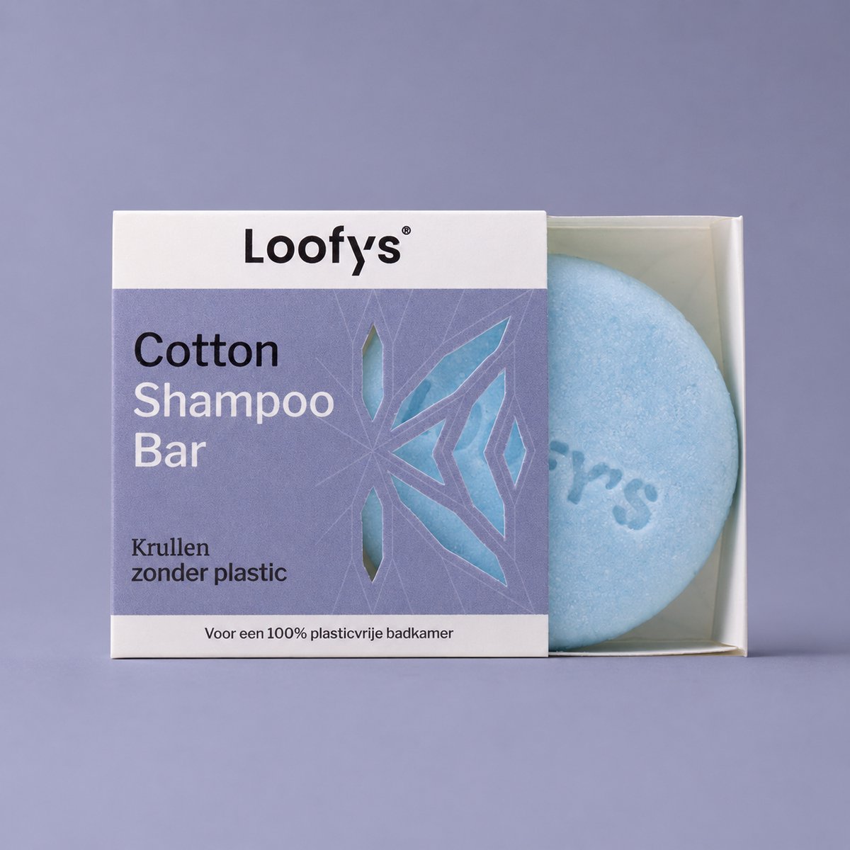 Loofys Shampoo Bar Cotton – Voor Gevoelige Hoofdhuid – Milde Reiniging – Vegan & Plasticvrij – 60g