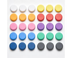 RENALUX - Magneten Whiteboard en Magneten Koelkast Mega Set Extra Groot - Magneten Sterk - Zelfklevende Magneten - Magneten voor Magneetbord - 30 Stuks