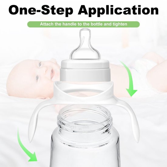 Dailygoods- Handgrepen Ergonomisch - 4 Stuks - Voor Babyflessen - Compatibel met Philips Avent - Voedselveilig PP - 9,7x7,3x5,2cm - Babyfles van Dailygoods — afbeelding 2