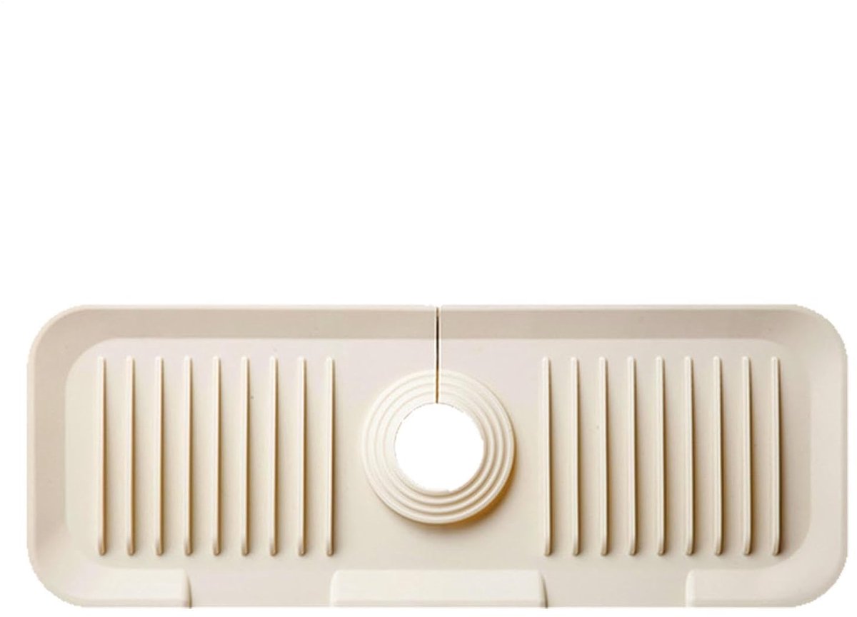 Keukenkraanmat - Spatlap Gootsteen - Afdrogen Keuken - Antislip Ontwerp - 37x15 cm - Grijs