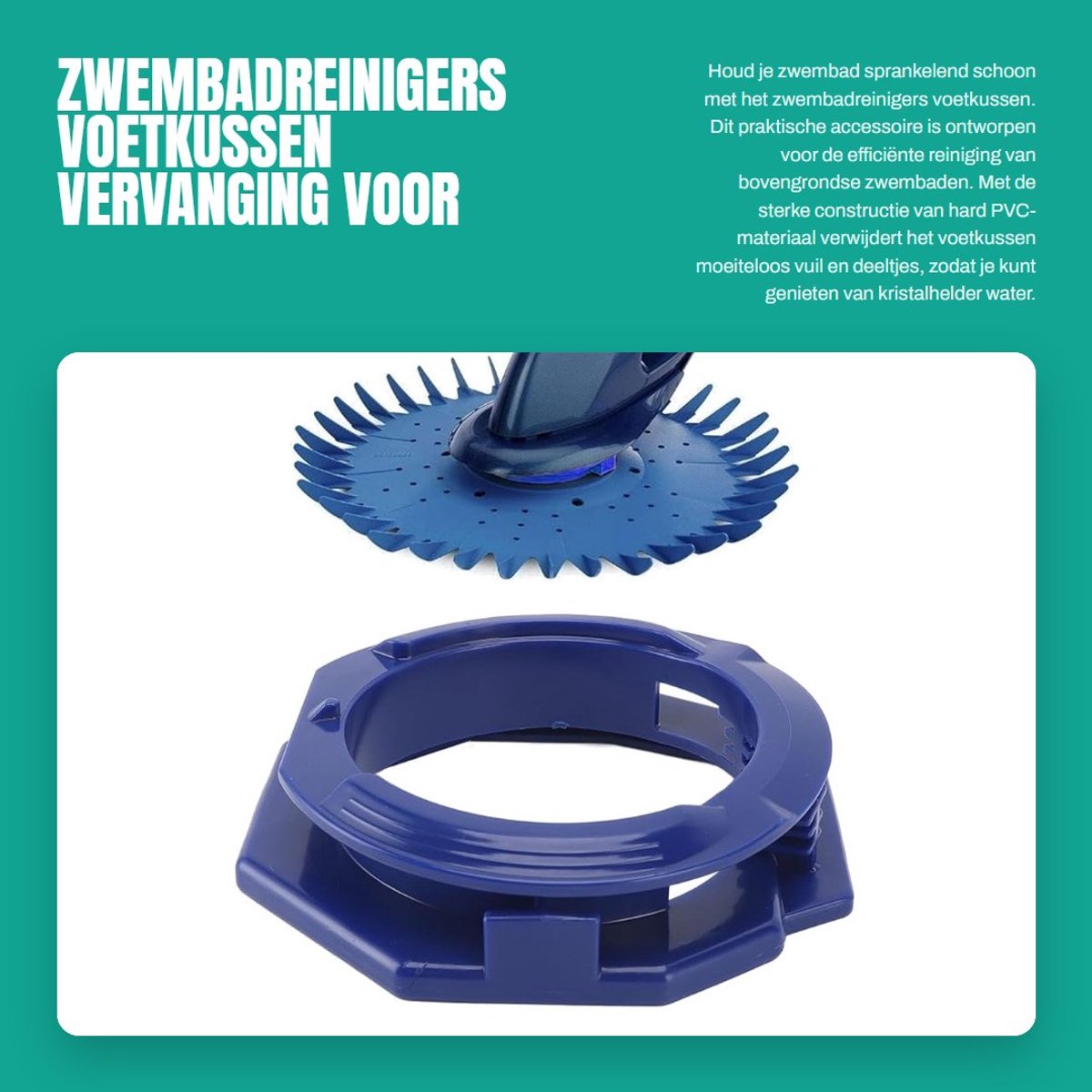 Dailygoods- Voetkussen Efficiënte Reiniging - Vervanging Zwembadrobot - Universele Onderdelen - Hard PVC-Materiaal - Eenvoudig te Installeren - Houdt Water Kristalhelder - Zwembadreiniger