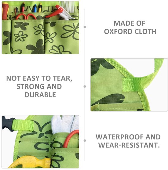 Dailygoods- Tuinschort Verstelbaar - Tuingereedschap - Oxford-stof - Waterdicht - Slijtvast - 58 x 60 cm - Meerdere vakken van Dailygoods — afbeelding 2