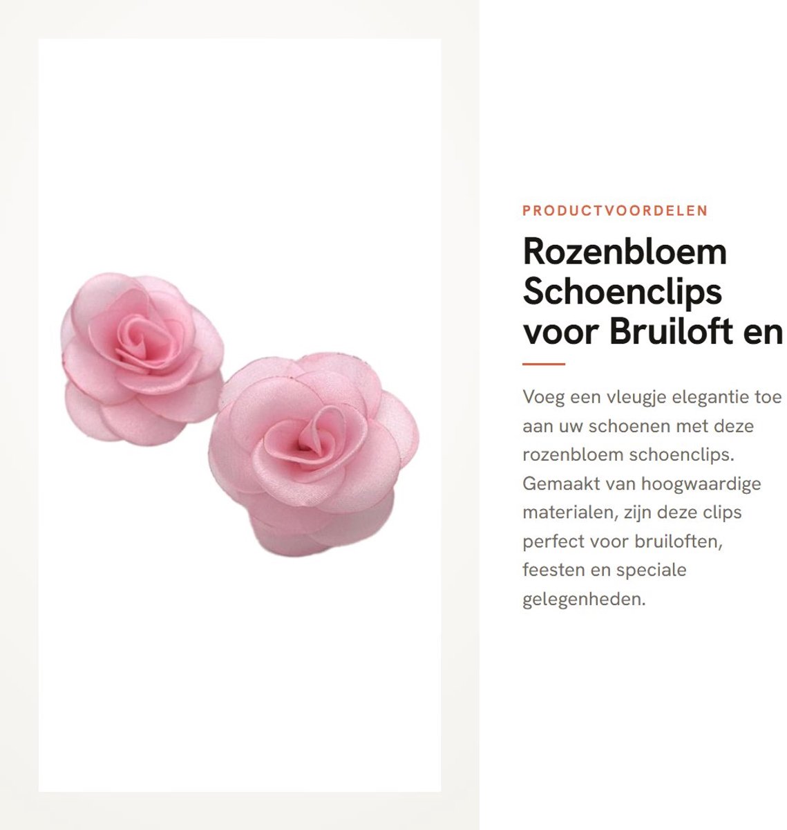 Dailygoods - Rozenbloem Schoenclips voor Bruiloft en Feest