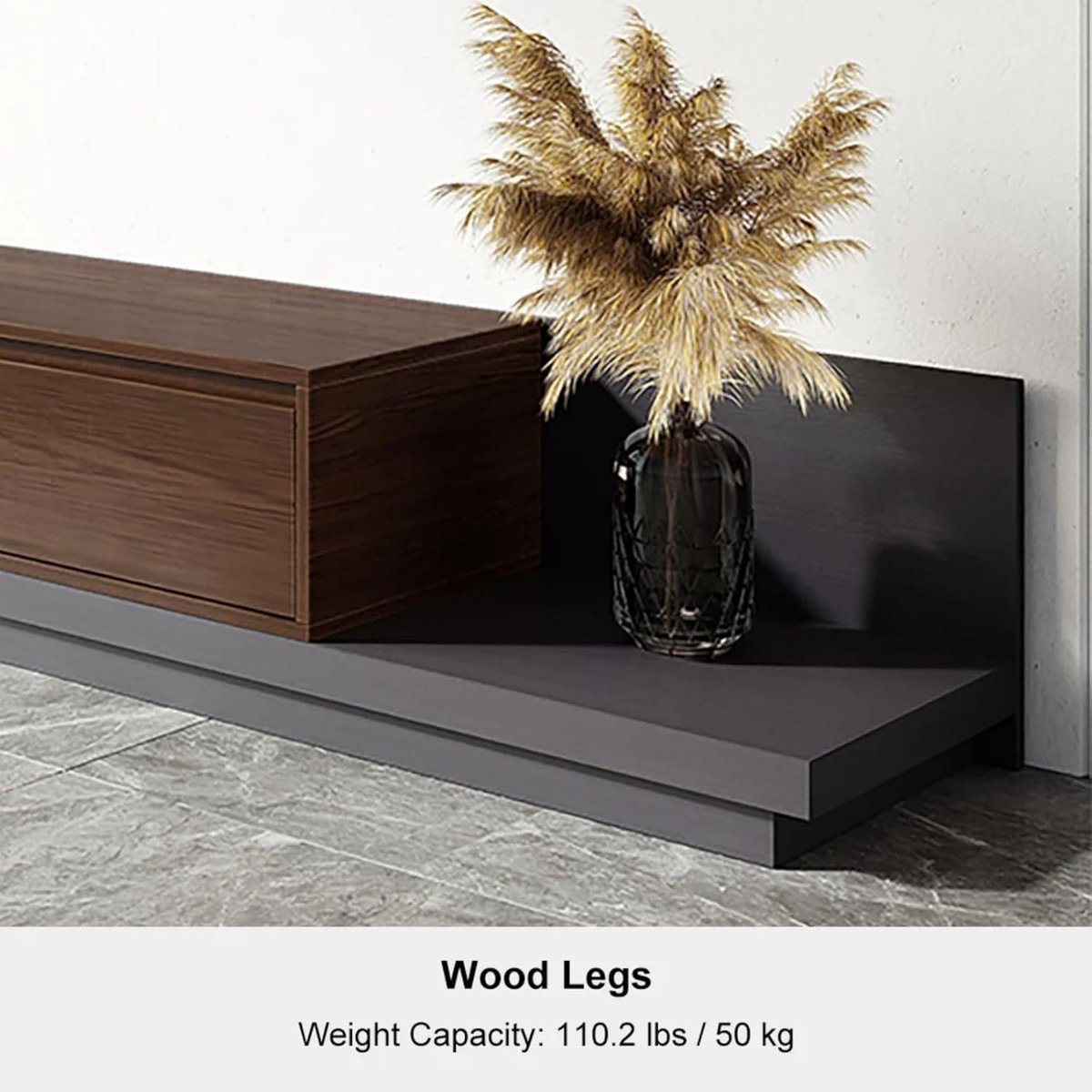 TV-Meubel Uitschuifbaar 200 cm Walnoot – Luxe Entertainment Center met 3 Laden voor TV's tot 120 Inch