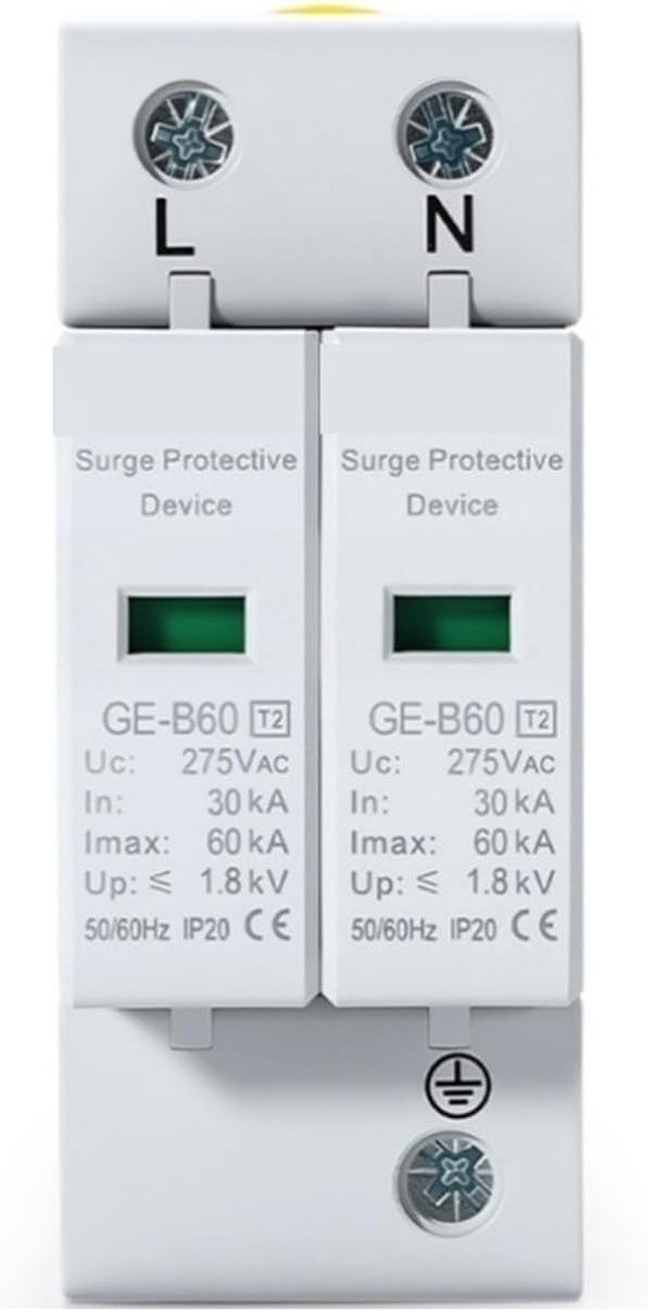 Laagspanning Afleider - Overspanningsbeveiliging - Circuit Bescherming - Snelle Respons - 20-40KA - Grijs
