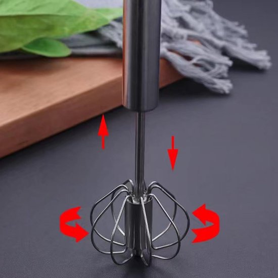 Eier Drummer - Keukenmixer - Snel Mixen - Semi-Automatisch - 27 cm - Zilver — afbeelding 3