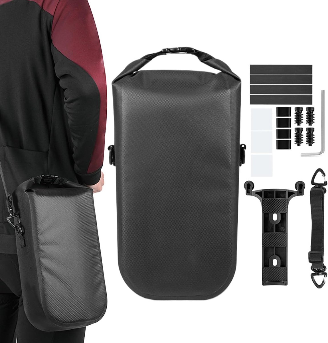 Voorvorktas Fiets - Fietstas Vork - Fietsen Organiseren - Quick Release - 5.5 Liter - Zwart