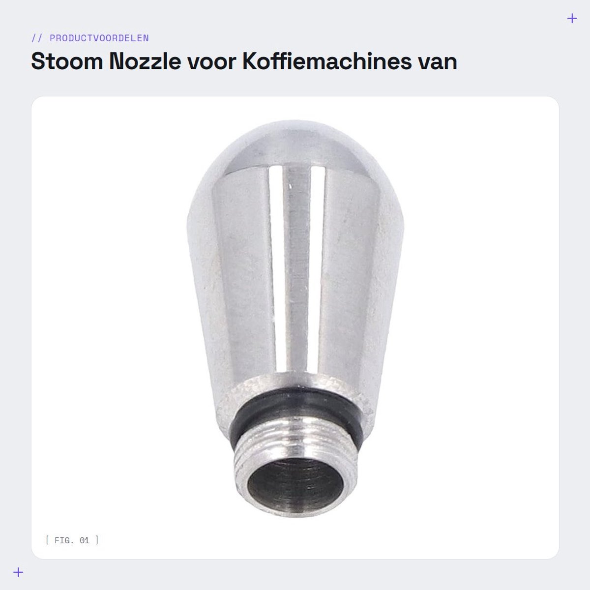Dailygoods - Stoom Nozzle voor Koffiemachines van Roestvrij Staal