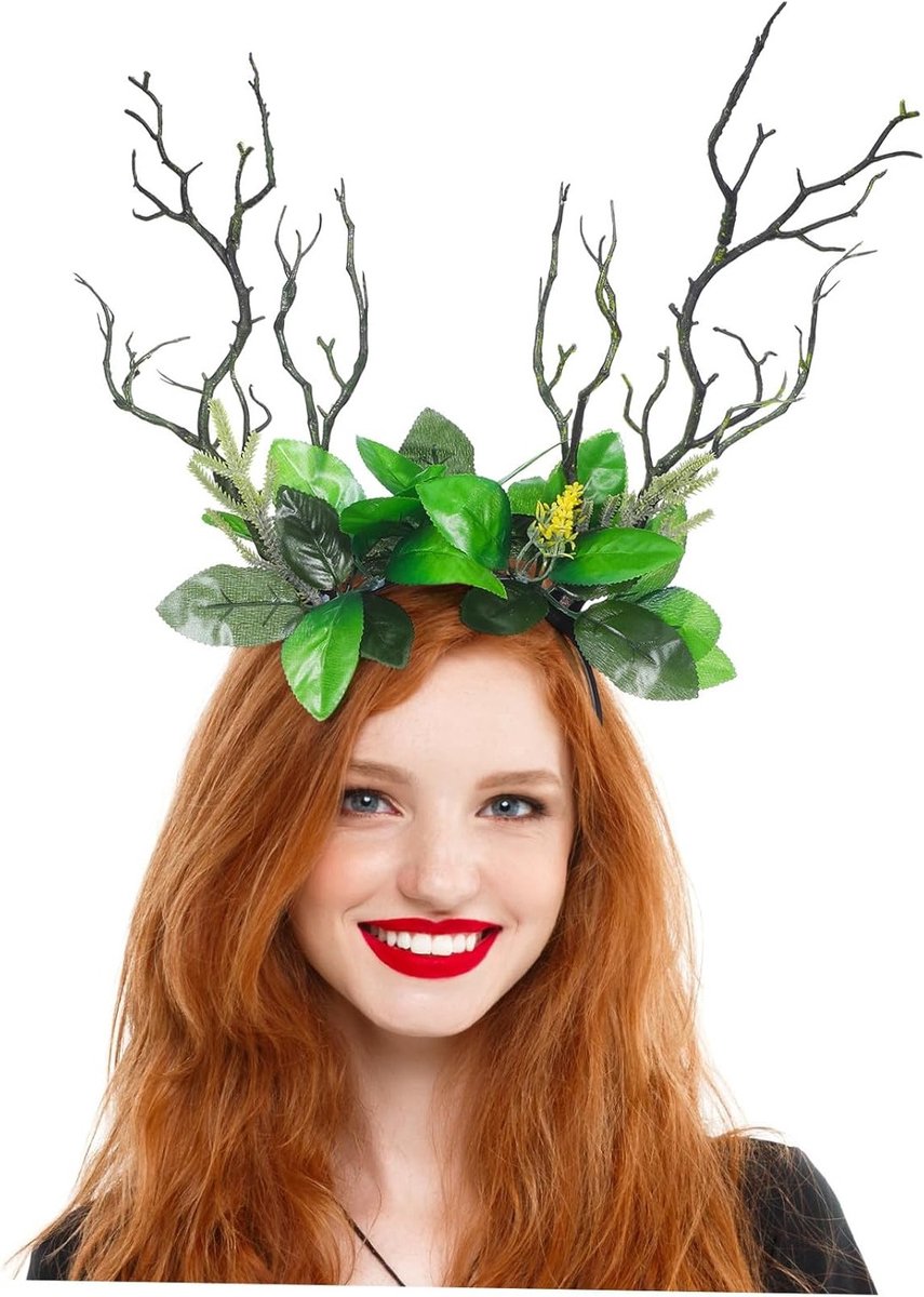 1 pc takken bladeren haarband voor Halloween en kerst, kostuumaccessoire voor feesten, gothic haaraccessoire met resin en fairy design