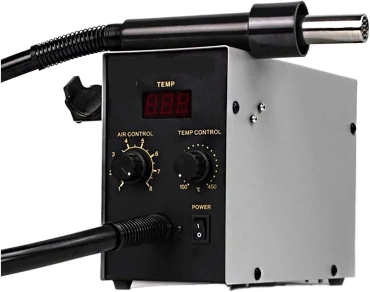 Hetelucht Desoldeerstation - Reparatiestation Tool - Precisie Lassen - Dubbele Wervelstroom - 580W - Zwart