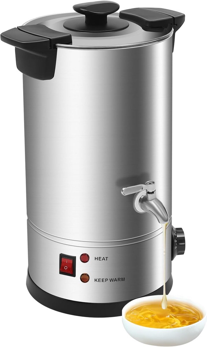 Wax Smeltapparaat - Kaarsen Smelter - Kaarsen Maken - Grote Capaciteit - 10.5 Qt - Zilver