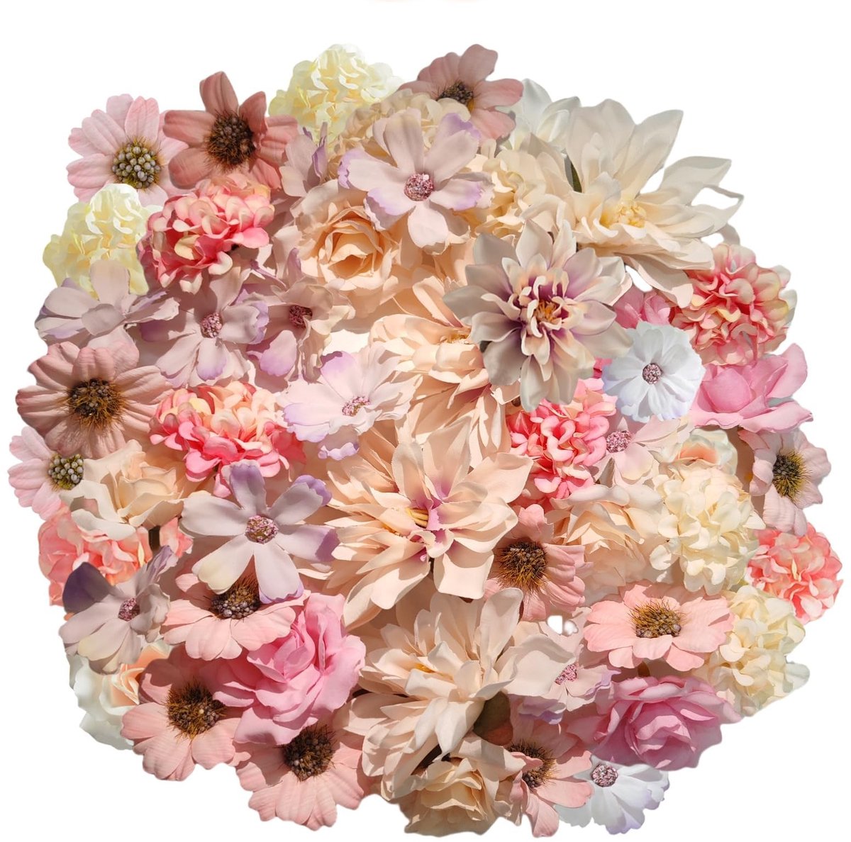 Dailygoods- Kunstbloemen 40 Stuks - Mini Kunstbloemen - Decoratie Voor Huis - Bruiloft/Slinger - Zijdestof - Hoogwaardige Kwaliteit - Nep Bloemen