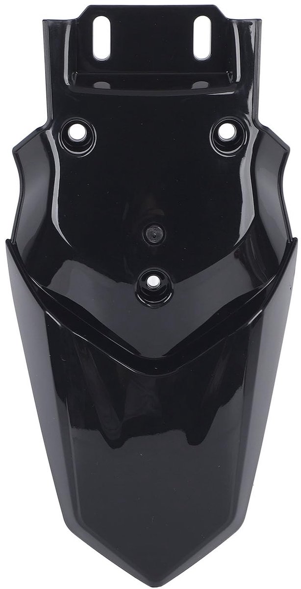 Dailygoods- Beschermkap Achterwiel - Motorfiets - ABS-kunststof - Modderbescherming - Vervangingsonderdeel - Zwart Glanzend - Spatbord