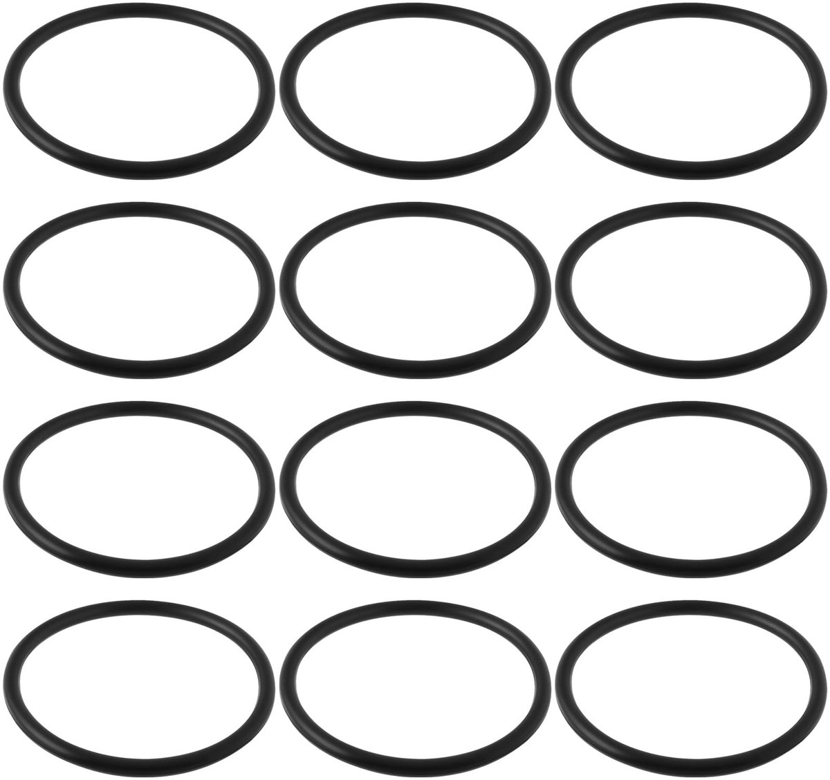 Dailygoods- O-ring 12 Stuks - Rubber - Binnendiameter 4,3 cm - Buitendiameter 5,1 cm - Dikte 0,3 cm - Compatibel met Hayward/Pentair - Afdichtring