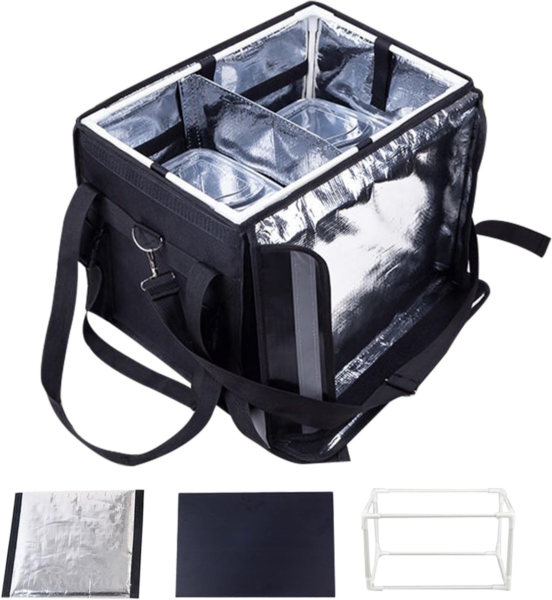 Grote koeltas - Lunchbox ijskist - Voedsel bewaren - Lekbestendig ontwerp - 32 liter - Grijs