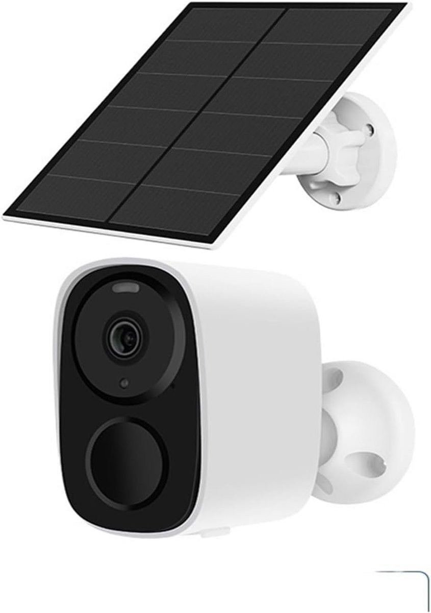 Beveiligingscamera Buiten - Zonnecamera Thuis - Huis Bewaken - Draadloos WiFi - 2MP Resolutie - Zwart