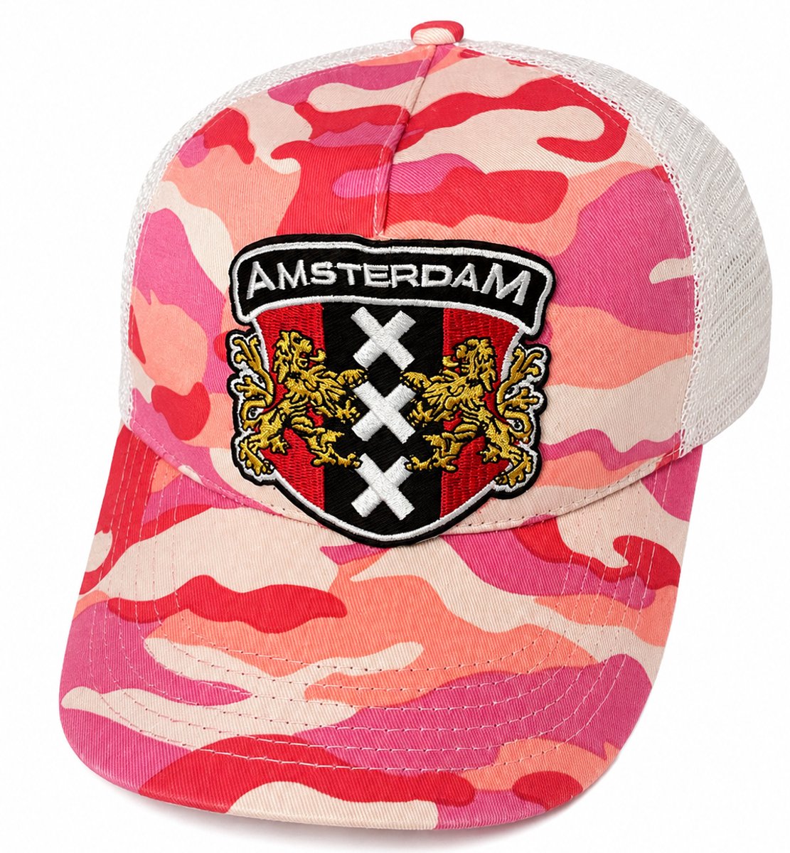 Hippe Amsterdam Pet / Cap | Verstelbaar & Unisex | One Size - Roze