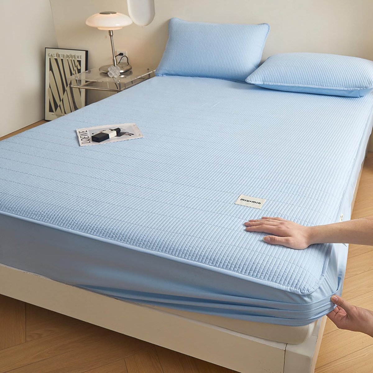 Matrasbeschermer - Topper hoeslaken - Matras beschermen - Huidvriendelijk katoen - 150 x 2