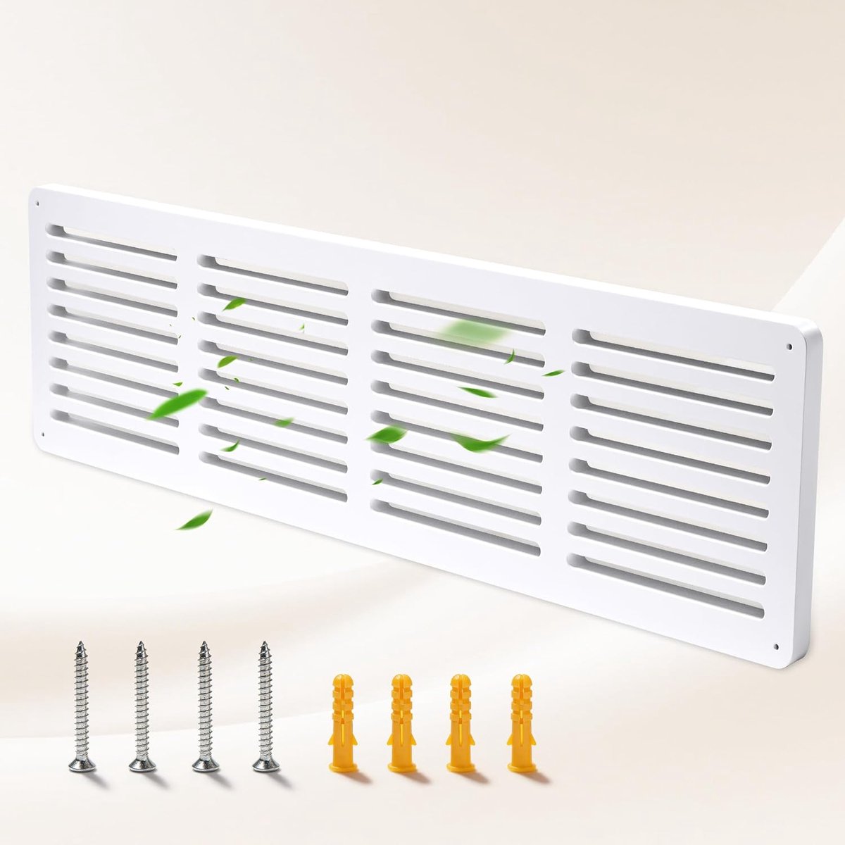 Retourluchtrooster - Ventilatieafdekking - Luchtstroom Verbeteren - Massief MDF Materiaal - 81 x 22 cm - Wit