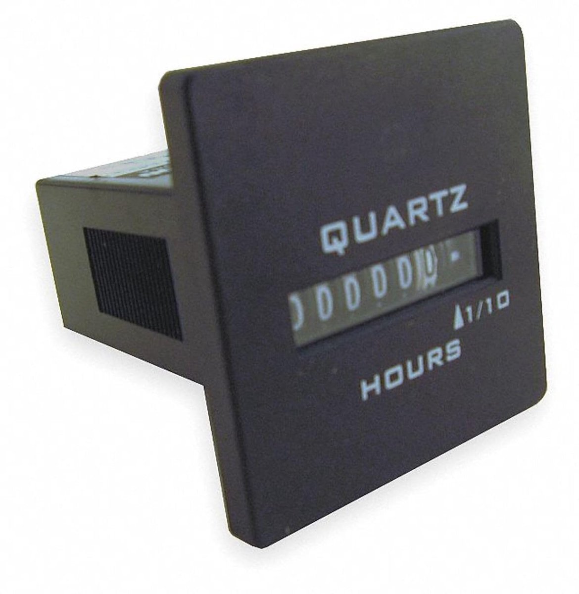 Urenteller Elektromechanisch - Bedrijfsurenmeter Tijdregistratie - Bedrijfsuren Registreren - Zes Cijfers Non-Reset - 48x48mm Vierkant - Zwart