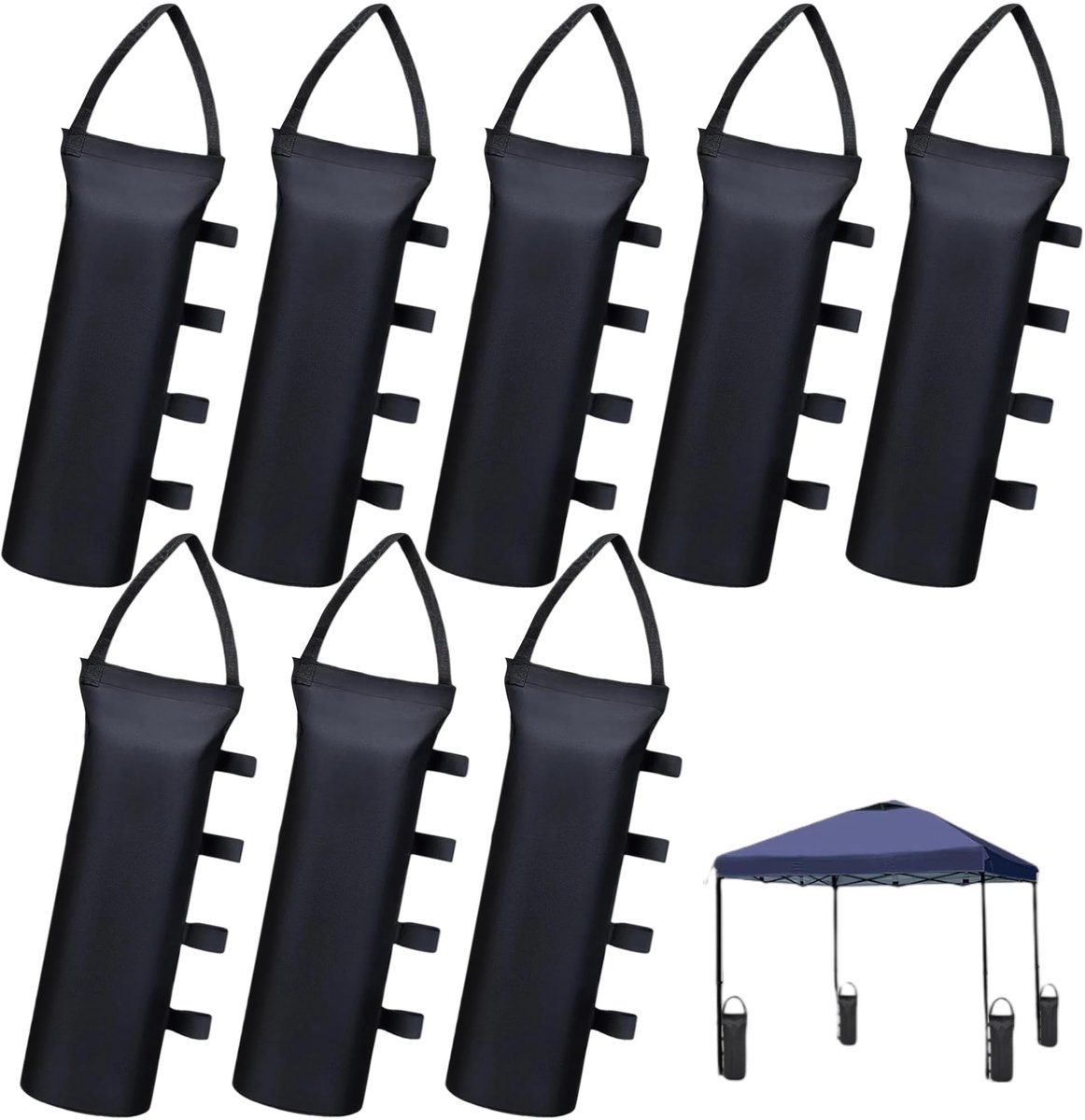 Dailygoods- Paviljoengewichten 40 kg - Zandzakken voor partytent - Draagbare poten - 800D Oxford-stof - Klittenbandsluitsysteem - Afmetingen 50 x 20 cm