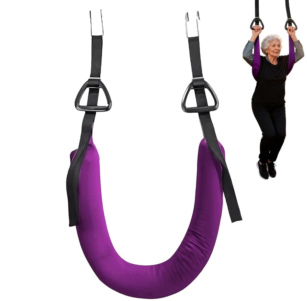 Lumbale Rug Strekker - Wervelkolom Tractie Riem - Lichaamsverlichting Fitness - Aanpasbare Lengte - 45 x 35 x 8 cm