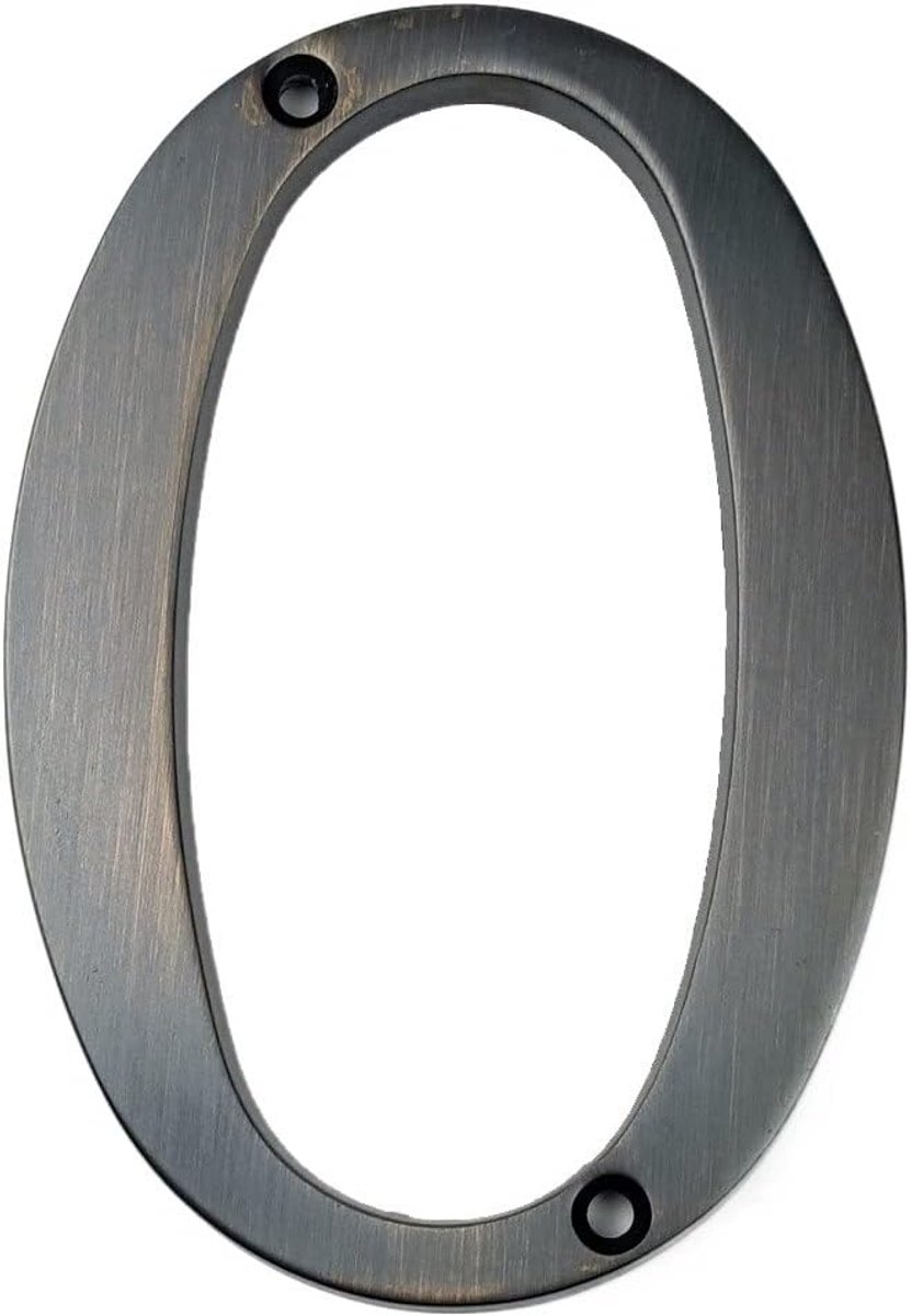 Metalen huisnummers - Adrescijfers - Huis identificatie - Schaduweffect ontwerp - 101mm hoog - Oud brons