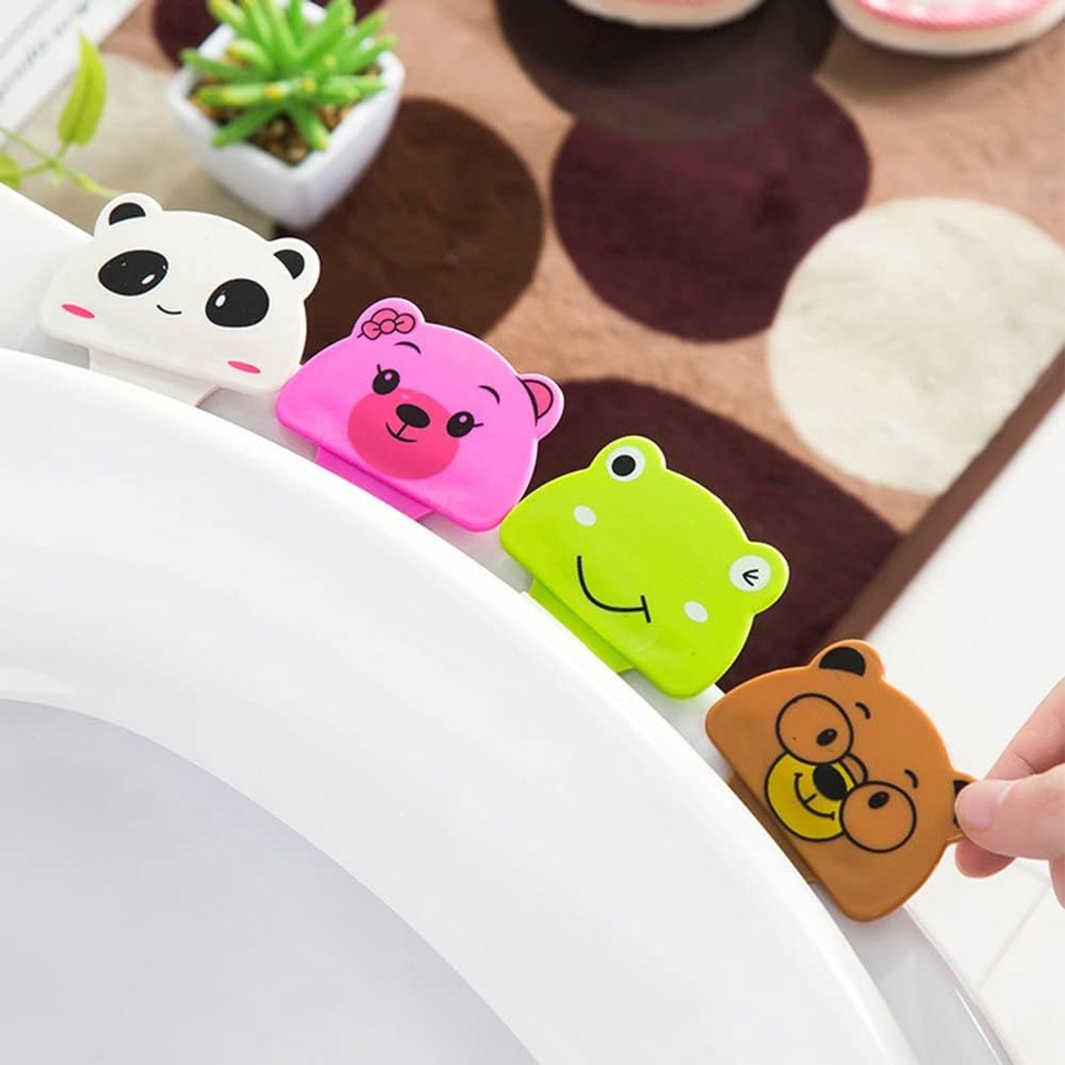 Toilet Seat Lifter - Toilet Handvat - Hygiëne Verhogend - Zelfklevend Ontwerp - 4 Stuks - Multicolor