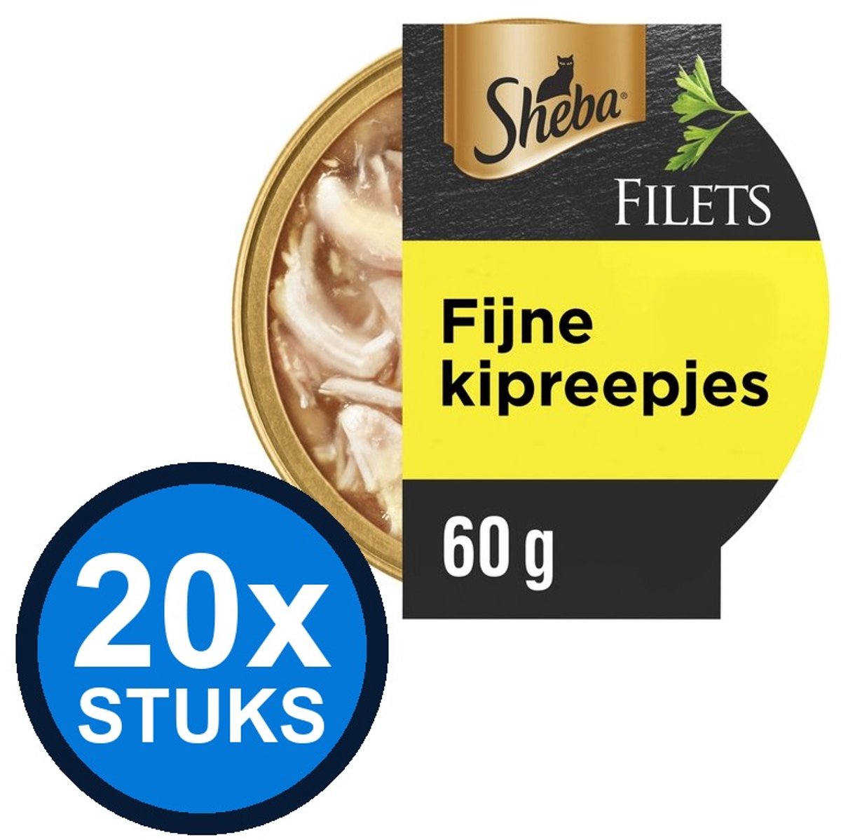 Sheba Sheba - Filets Kipreepjes - Kattenvoer Natvoer - 60g