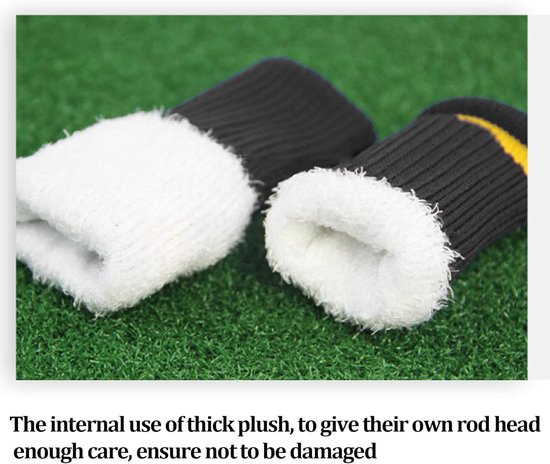 Golf Club Covers - Iron Protectors - Club Bescherming - Set van 9 Stuks - Met Nummers - Zwart van GOLF — afbeelding 5