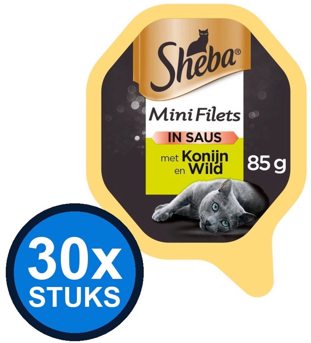 Sheba Sheba - Mini Filets Konijn & Wild - Kattenvoer Natvoer - 85g