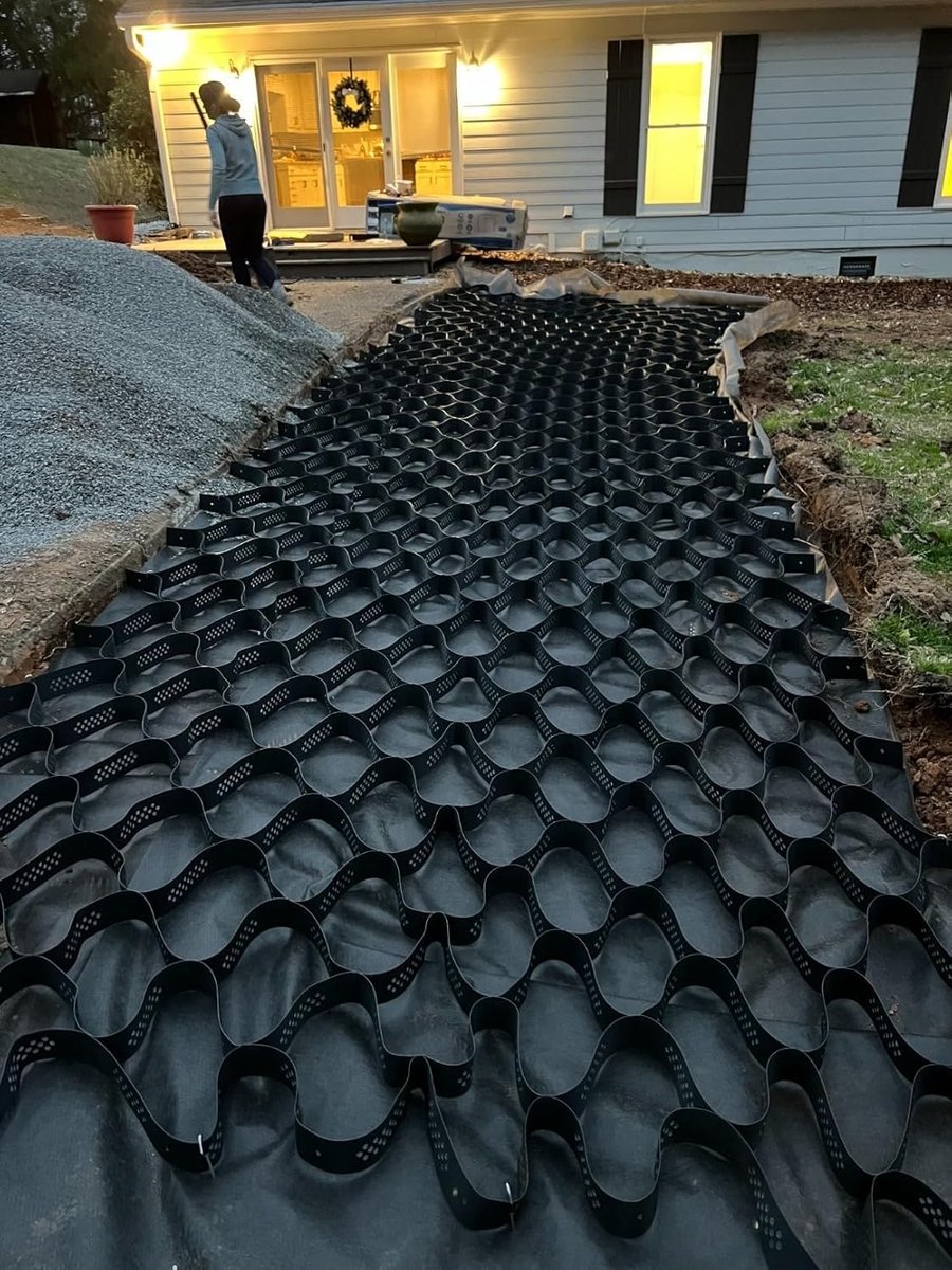 Grondrooster Stabilisator - Opritten Paden - Bodem Erosie - Hoge Draagkracht - 4 inch Hoogte - Zwart